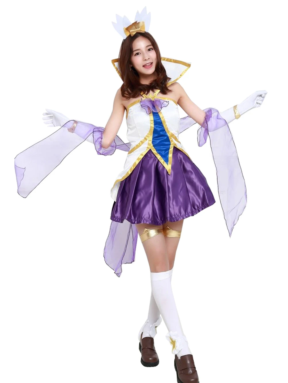 Brdwn Star Guardian Women's Lux Jinx Janna Lulu Ahri косплей костюм матроса платье школьная форма|lulu