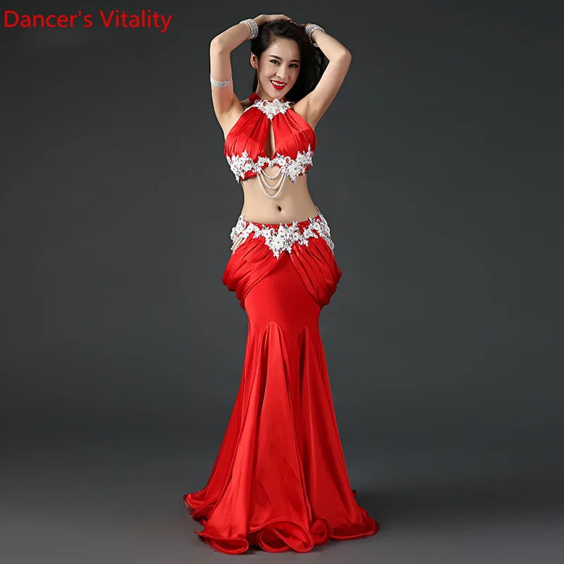 

New Professional Belly Dance Bra+Skirt Oriental Women Belly Dance Costumes Belly Dance Performance Suit