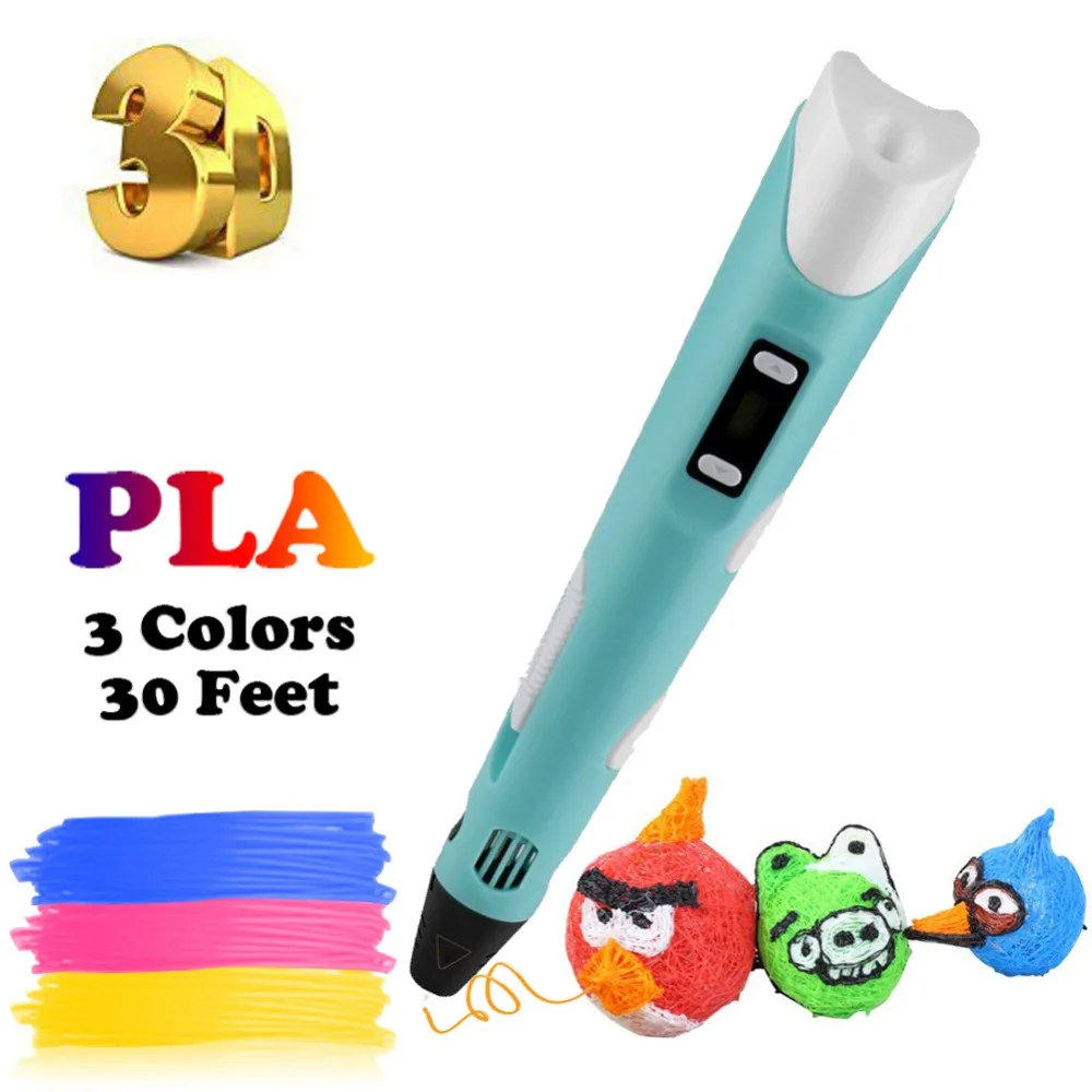 

Dikale 3D Printing Pen 2nd Generation LED Screen Impresora 3D Imprimante Stift Pencil PLA Filament for Kids Adult DIY Art Gift