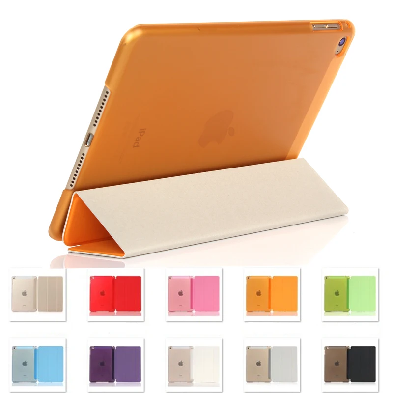 

Slim Smart Case for iPad Mini 4 Flip Stand PU Leather Funda Cover for iPad Mini 4 Trifold Tablet Protector Auto Sleep / Wake up