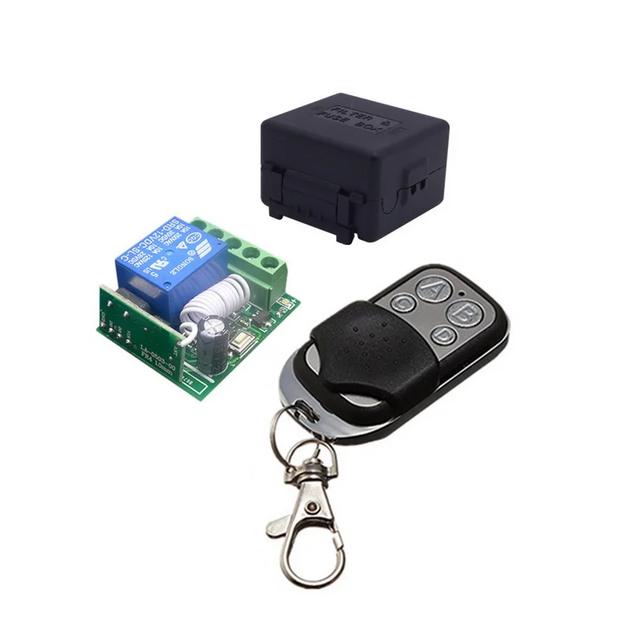 

dhl or fedex 200pcs 433Mhz Universal Wireless Remote Control Switch DC12V 10A 1CH relay Receiver Module with RF Remote