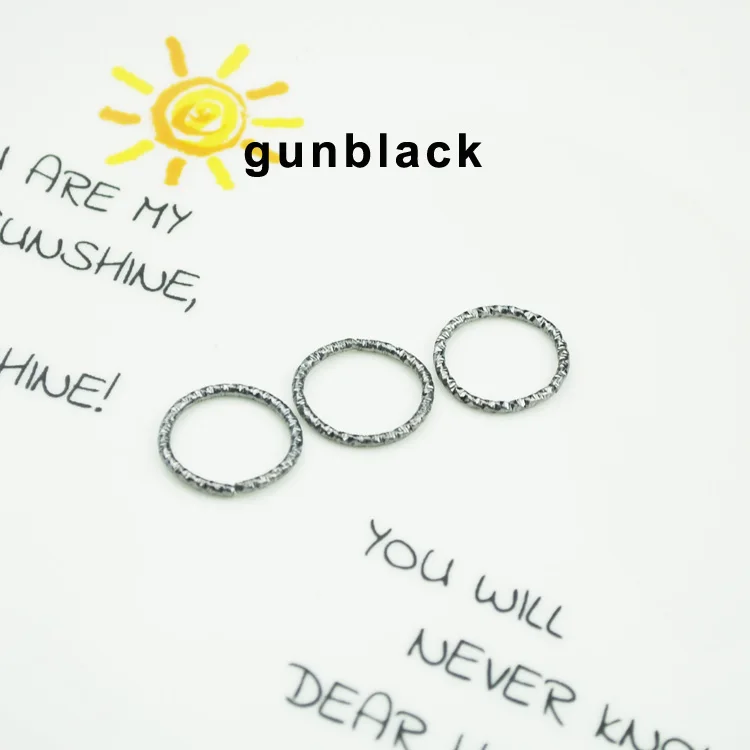 gunblack 50 шт./лот Круглый круглый Gunblack DIY ювелирные аксессуары для женщин ручной работы ожерелье браслет серьги разъемы - Цвет: gunblack