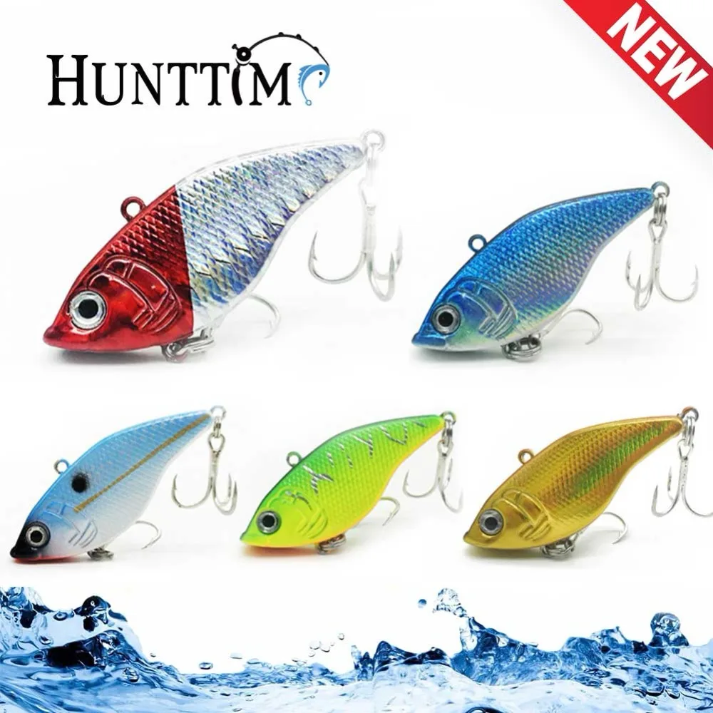 

1PCS Fishing Lure VIBration Baits 6 colors Fish VIB Hard Bait Lifelike 2*3 Hook 5CM 15G Sinking Minnow Crankbait Plastic