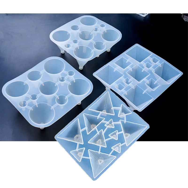 

1PC Pyramid Cones Shaped Silicone Jewelry Mold UV Resin Epoxy Tools Jewelry Making Tools DIY Pendant Molds