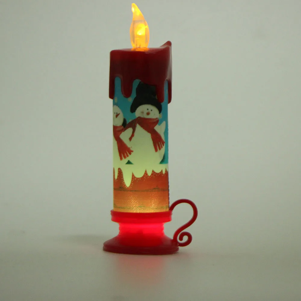 Christmas santa Candle Christmas snowman Candle Electronic Light LED Candle For New year Decorations for party Christmas gift#25