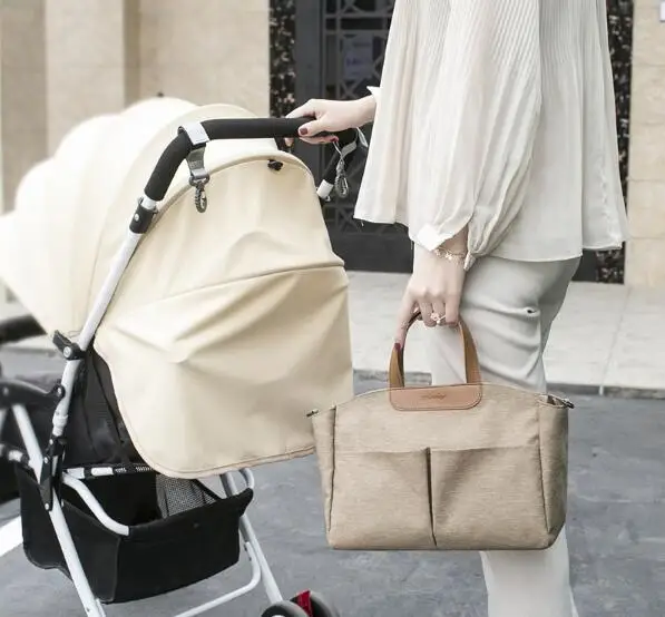 

New Mummy Bag Handbag Diaper Bags Baby Travel Multi-function Mother Bag Fashion Nappy Changing Stroller Organizer Bag With Hook