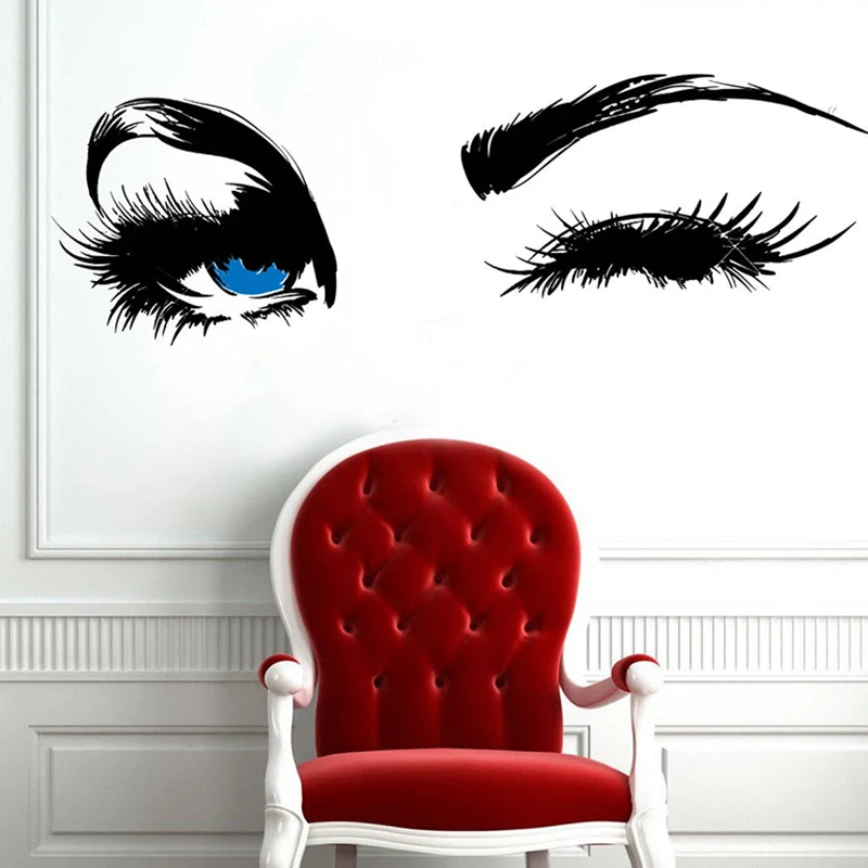

Eyelashes Eyebrows Beauty Salon Room Decoration Art Design Ornament Women Girls Home Decor Bedroom Poster Mural Stickers W316