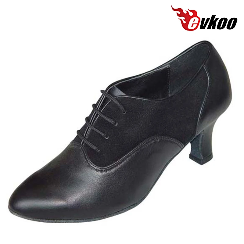 Genuine Leather Glitter Material 6cm Heel Modern Ballroom Dance Shoes DIY Women Special Design Evkoodance Evkoo-315 Party Shoes