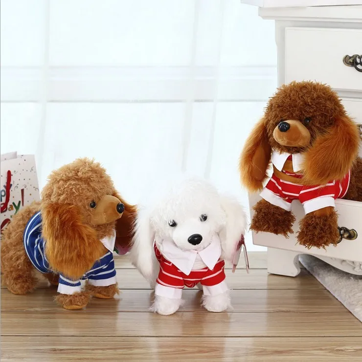 Electric plush toy dog leash sing two songs plush doll toy electric dog