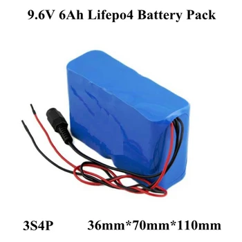 

Lifepo4 9.6v 6ah 18650 lifepo4 battery 3s 9v rechargeable lithium battery for kids toys multimedia speaker instrument