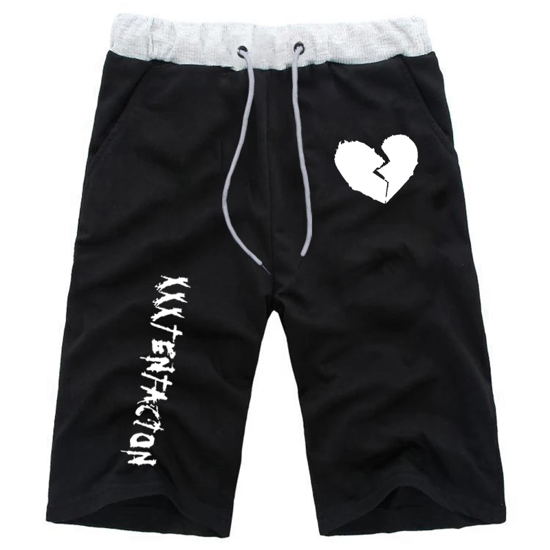 Deportes divertidos pantalones de chándal Xxxtentacion pantalones cortos Fitness hasta la rodilla pantalones cortos Fitness culturismo