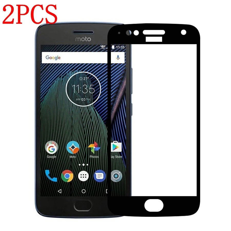 2PCS Full Cover Tempered Glass For Motorola Moto G5S Plus Screen Protector protective film glass | Мобильные телефоны и