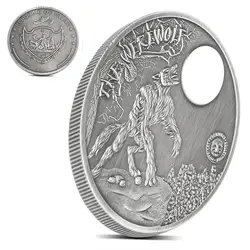 Оборотень мифические существа посеребренные сувенирная монета коллекция подарок