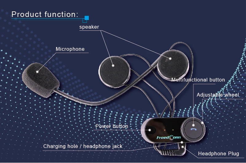 Bluetooth-гарнитура домофон мотоциклетный шлем лыжный шлем гарнитуры TOM-OS