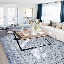 Большой размер Ретро Цветочный прикроватный ковер для гостиной, ковер для журнального столика, прямоугольный коврик, пасторальный коврик для украшения дома