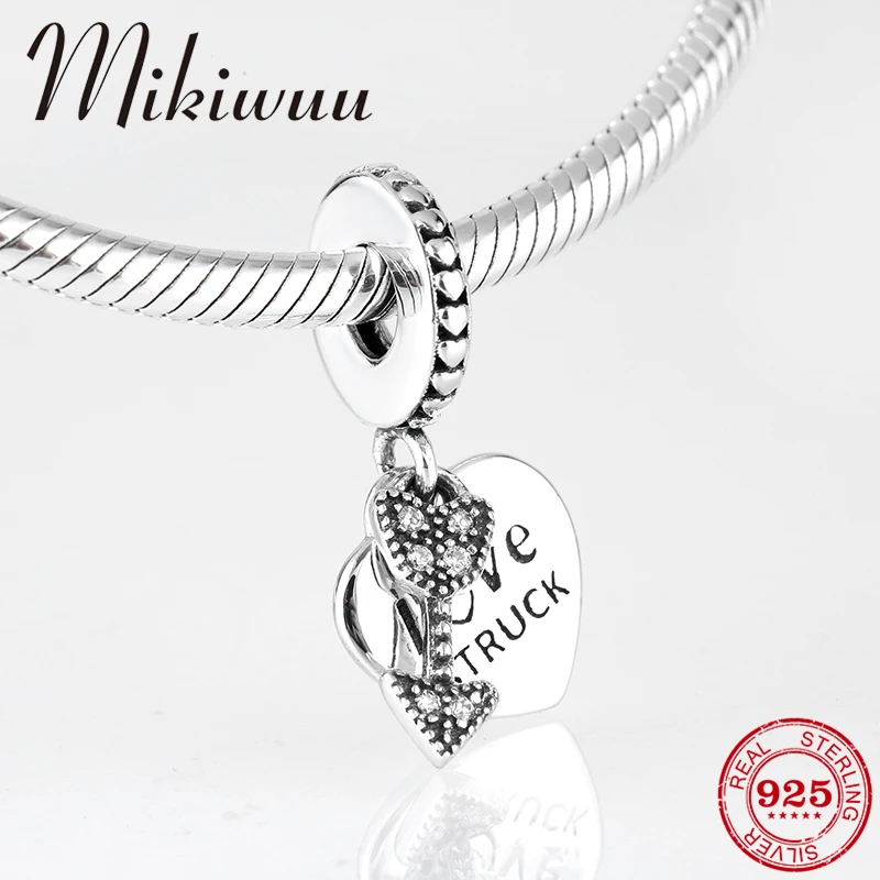 

Real 925 Sterling Silver Cupid Arrow CZ Love Struck Pendant Jewelry Making Fit Original Pandora Charm Bracelet