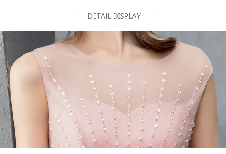 Элегантный Розовый Sheer средства ухода за кожей шеи блесток бисер Vestidos De Festa Фея Тюль кепки рукавом трапециевидной формы Длинные свадебные