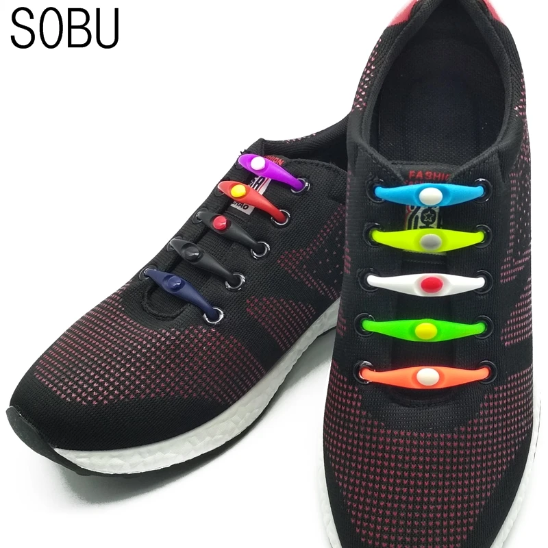 

12pcs/lot Round Shoelace Gift box Unisex Elastic Silicone Shoe Laces For All Sneakers No Tie Shoelaces Wholesale K049