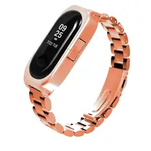 Безвинтовой умный Браслет ремешок для Xiaomi Mi 3 Браслет замена Браслет из нержавеющей стали ремешок для женщин