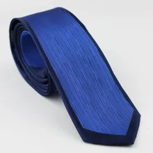 Lammulin Для мужчин узкие галстук темно-границы с голубой микрофибры Полосатый жаккардовые моды галстук свадебное Cravate Gravatas 6.5 см