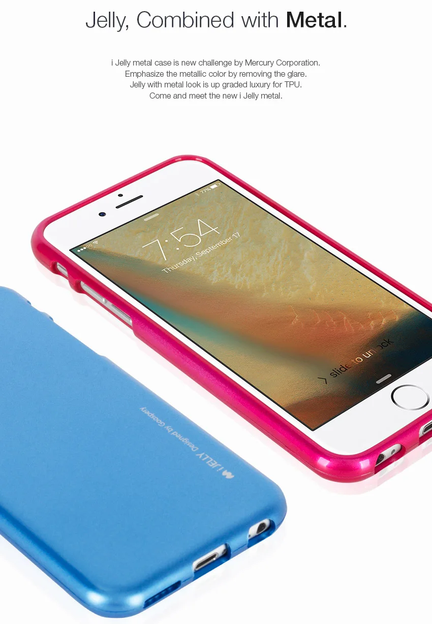 Чехол бампер MERCURY Goospery i Jelly из ТПУ тонкий металлический чехол для iPhone 11 Pro Max 5 5s SE 6 6s