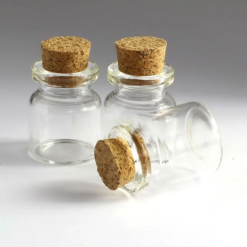 20Pcs 50Pcs 100pcs 4ml Mason Jar Glass Bottles Vials With Cork Stopper