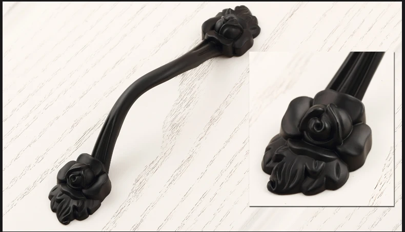Винтажная индивидуальная черная ручка для шкафа дверные ручки для шкафа ручки для кухонной мебели интерьерная фурнитура