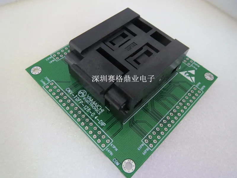 Раскладушка QFP128 IC51-1284-1702 TQFP128/DIP128 0,4 мм YAMAICHI IC Сжигание сиденье адаптер Тесты ing сиденье Тесты гнездо Тесты скамья