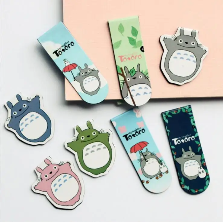 2 pcs pack Cute My Neighbor Totoro Magnet Bookmark Paper Clip School Office Supply Escolar Papelaria
