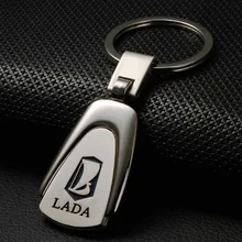 Car Keychain Metal Key Holder Logo Auto Car Fashion Accessories for Lada Kalina Granta Chain Ring