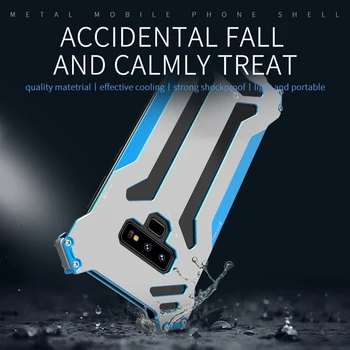

R-JUST Curved Metal Bumper For Samsung Galaxy Note 9 Shockproof Case Ultra Thin Aluminum Bumper Frame For Samsung Note9 Cover
