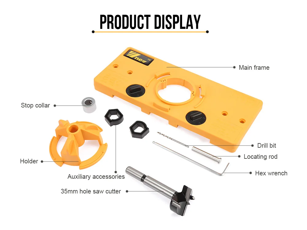 NE 35 мм потайная петля сверлильный кондуктор Forstner Saw+ 11 дюймов фиксирующие плоскогубцы открывалка отверстий дверных шкафов по дереву набор направляющих для сверления