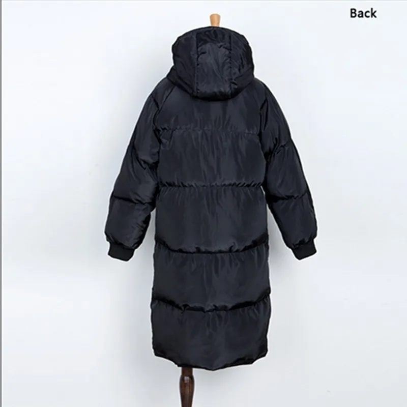 Зимняя куртка женская Горячая Распродажа стиль Женская s Зимняя Куртка s и пальто Модная свободная плюс размер длинная LL0101 парка Femme