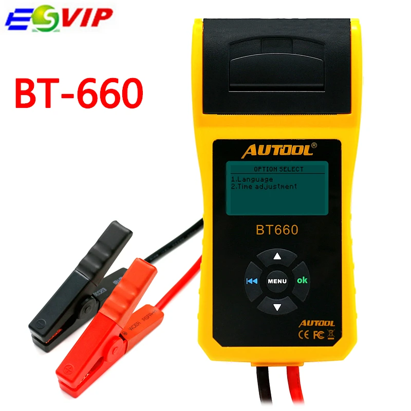 

Great quality Original AUTOOL BT660 Multi-Language Battery System Tester Built-in Thermal Printer Battery Charging System Tester