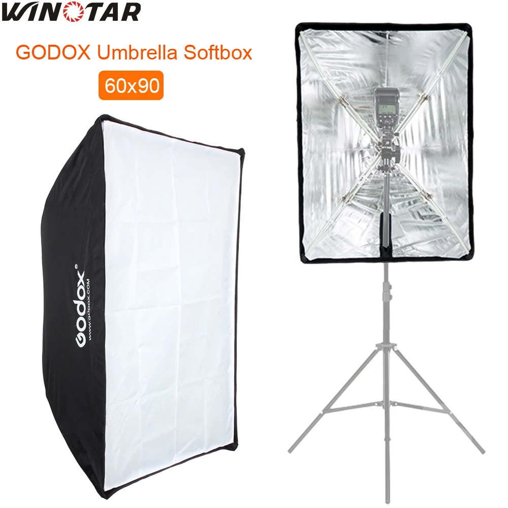Зонт софтбокс Godox портативный 60*90 см 24 &quot* 35&quot зонт отражатель Высокое качество