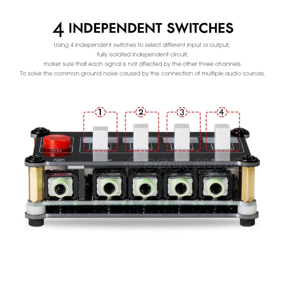 MC104-Pro 3,5 мм наушники 4 способа аудио Переключатель Селектор предусилителя
