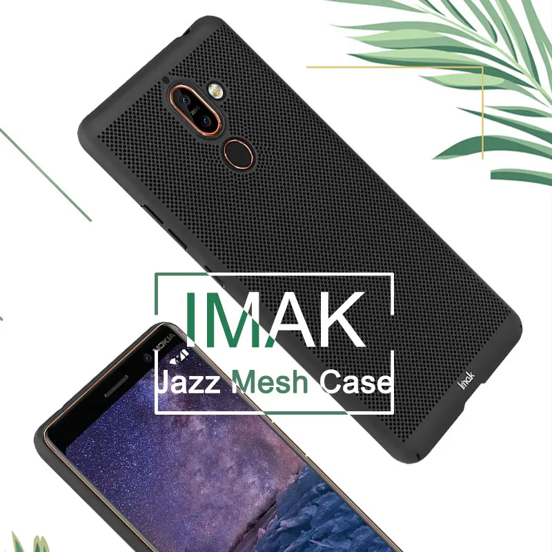 IMAK JAZZ Mesh Etui для Coque Nokia 7 Plus чехол Nokia7 Plus чехол PC задняя оболочка корпус для Nokia 7 Plus чехол Nokia7Plus Броня