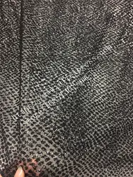 Черный Топ класс тюль кружево ткань с блёстки приклеенные Блеск Африканский тюль чистая для вечернее платье H-54231