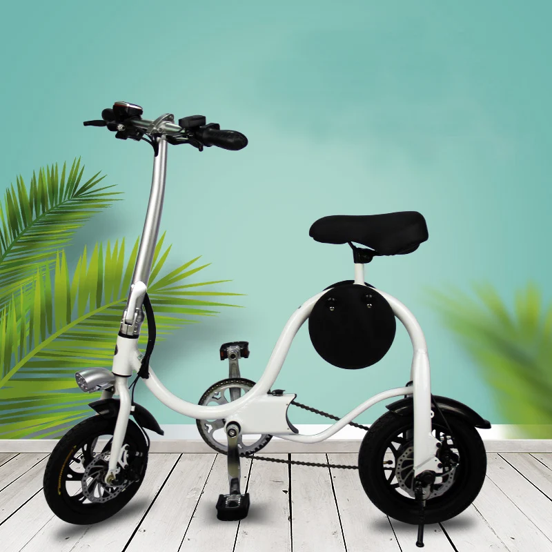 Clearance Factory Outlet portable mini-folding electric bicycle 12-inch adult-assisted lithium-ion battery motor cycle 3