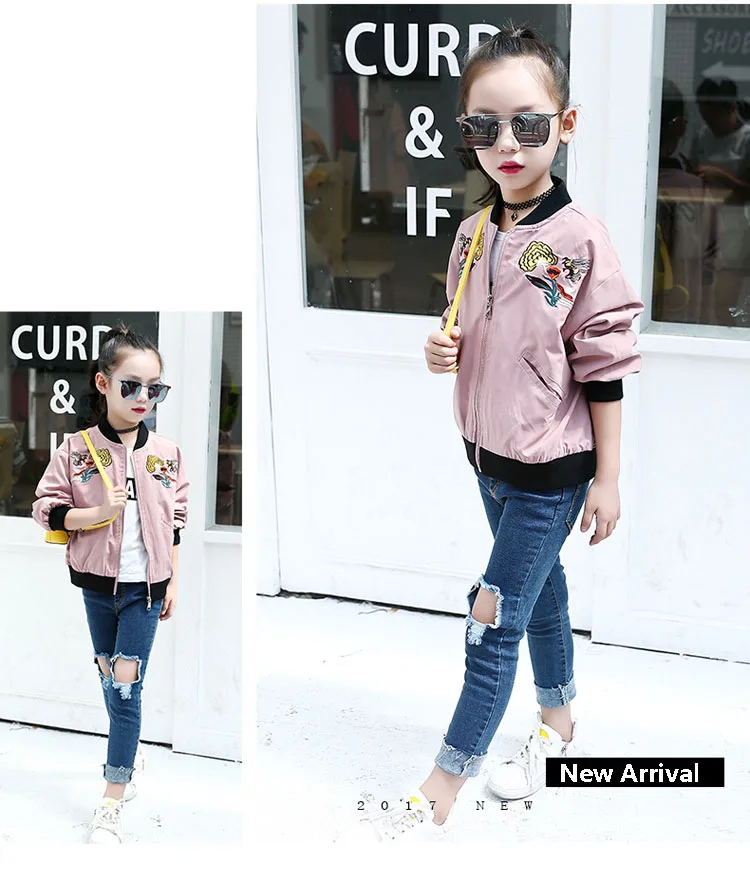 Jacket For Girls Fashion Army Green Embroidery Flower And Bee Coat Children 2017 Beautiful Bomber Jacket Kids Pretty Girls Coat HTB1L.lQSVXXXXXsapXXq6xXFXXXo - Jacket For Girls Fashion Army Green Embroidery Flower And Bee Coat Children 2017 Beautiful Bomber Jacket Kids Pretty Girls Coat