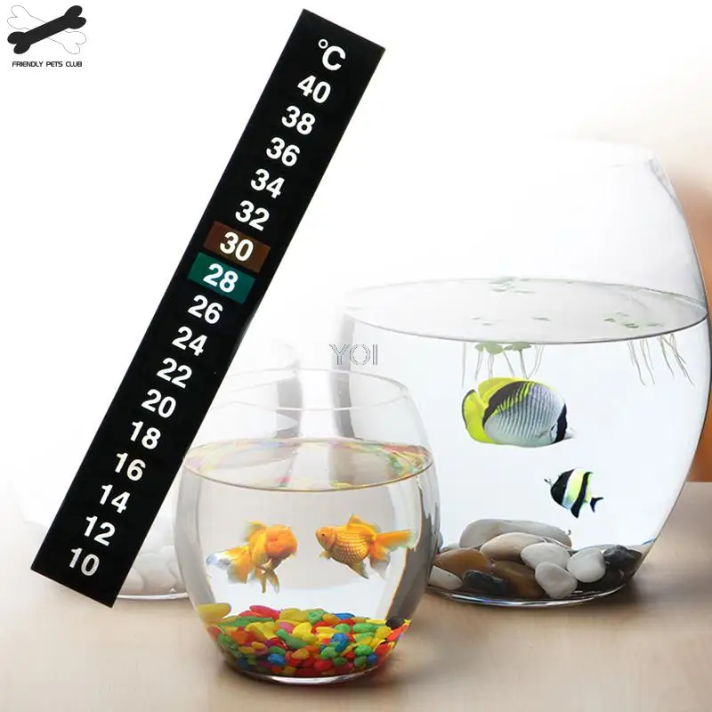 1 Pcs Aquarium Fish Tank Term&ocirc;metro on Sale Digital Temperatura Adesivo Dupla Escala