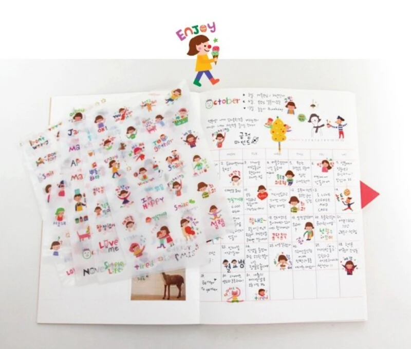 6 листов прозрачные наклейки для дневника Я счастлив|stickers diy|6 sheetsstickers stickers |