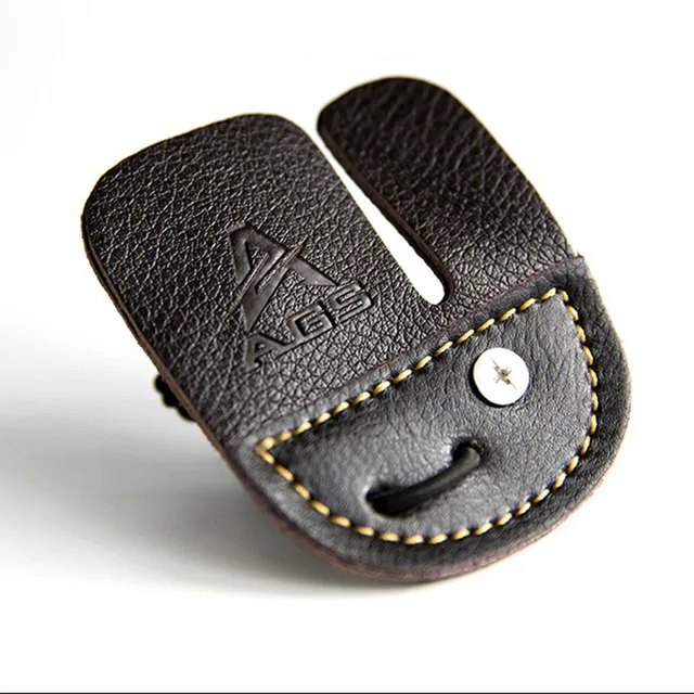 US $2.56 Finger Recurve Bow Accessories Mediterranean Finger Guard Thick Leather Bow Straight Finger Guard F