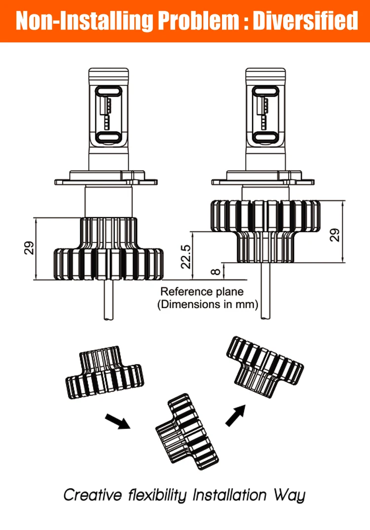 DLAND TYG6 40 Вт 4800LM Авто светодио дный комплект лампа H1 H3 H7 H8 H9 H11 9012 9005 9006 880 881 H4 H13 лучшее качество