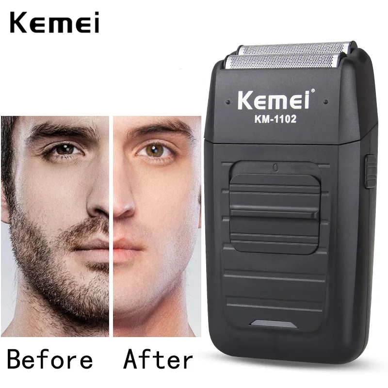Kemei KM 1102 Перезаряжаемые аккумуляторная электробритва для Для мужчин с двойным