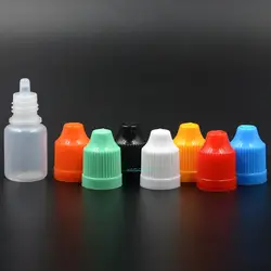 10 шт. пустой Mix 7 цветов 5 мл Пластик капельницы белый бутылка крем для кожи глаз жидкости недоступном для детей Кепки