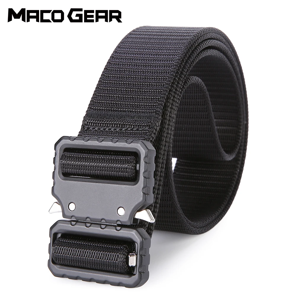 

Metal Buckle Tactical Belt Military Waist Support Strap Sports Hunting Training Hiking Outdoor Army Utility Molle Accessories