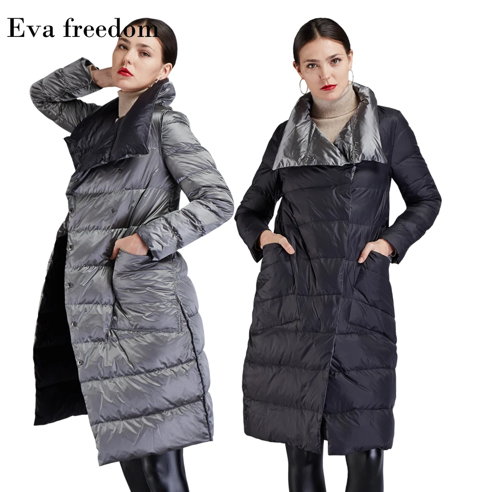 Eva freedom2018 брендовая модная двухсторонняя зимняя утепленная женская | Пуховики -32933624380
