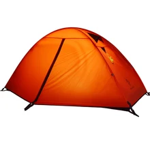 Роскошная палатка 20D из силиконовой ткани, сверхлегкая двухслойная алюминиевая палатка для 1 человека, походная палатка, 4 сезона, 2 цвета