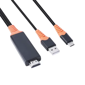 

EPULA HDMI Cable Type C To HDMI + USB Powered HDTV Cable Adapter For Samsung Galaxy S10 Note 9 PC Laptop For Xiaomi For HUAWEI